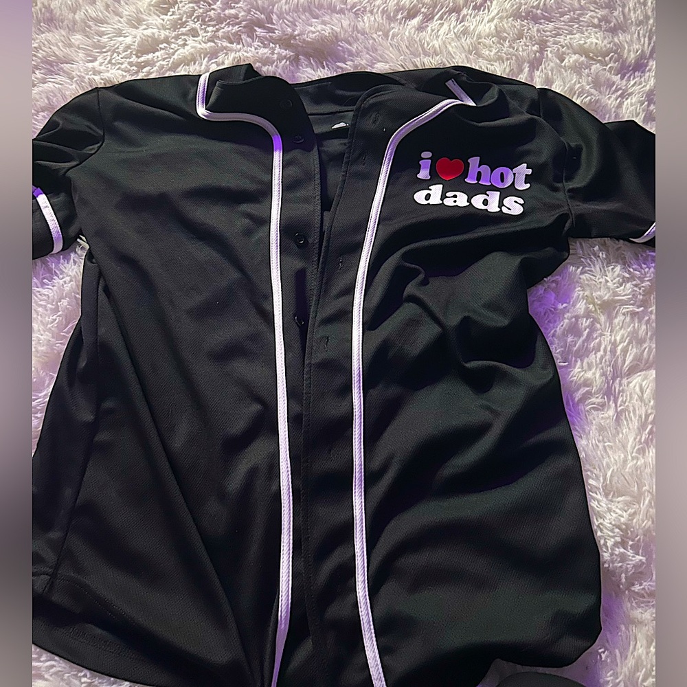 Black I ❤️ hot dads Danny Duncan baseball jersey